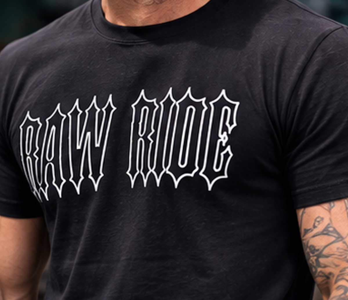 T-shirt biker phosphorescent Glow, Skull lumineux la nuit - Raw Ride