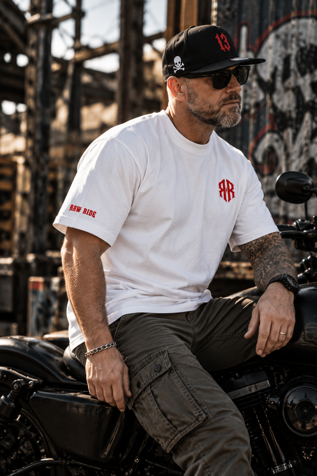 T-Shirt Biker Raw Ride MONOGRAM
