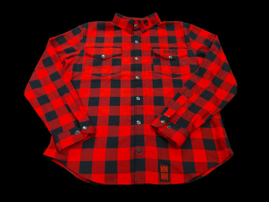 Chemise Casual Flannel Red & Black